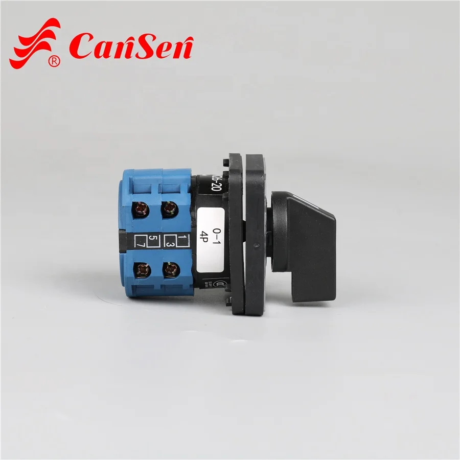 Cansen LW26-20 поворотный Кулачковый выключатель переключения 0-1 4p, испытательный аппарат электродвигателя, сварочный аппарат