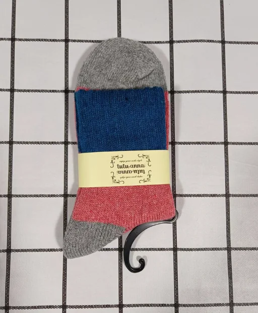 Rabbit Wool Mid-calf Socks Autumn and Winter Color Blocking Thickened Warm Wool Ladies Business Casual Cuff Knitted Woolen Socks