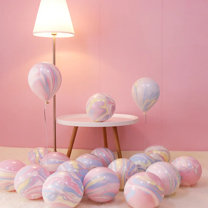 100pcs 10inch  Thickened  Wedding Birthday Decoration Candy Macaron Color Double-Layer Latex Balloon Balloon Arch Set