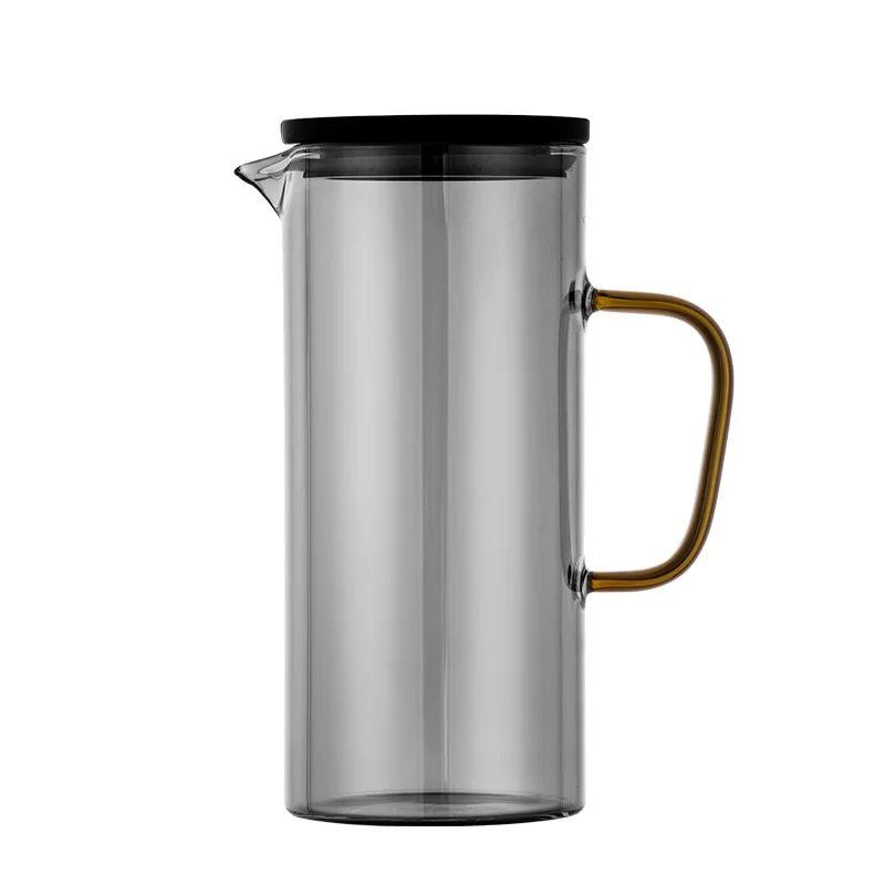 Larger Clear Drink Ware Supplies Cold Water Juice Tea Glass Pitcher Jugs Cups Sets with lid