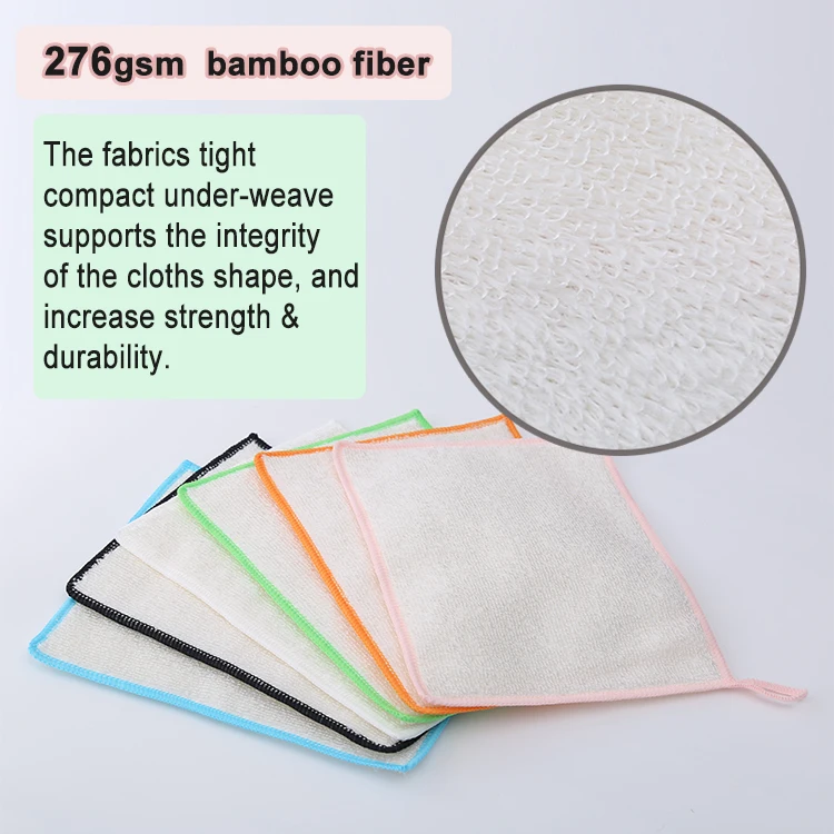 Тряпки для посуды из бамбукового волокна машинная стирка товары уборки дома кухонные принадлежности салфетка полотенец