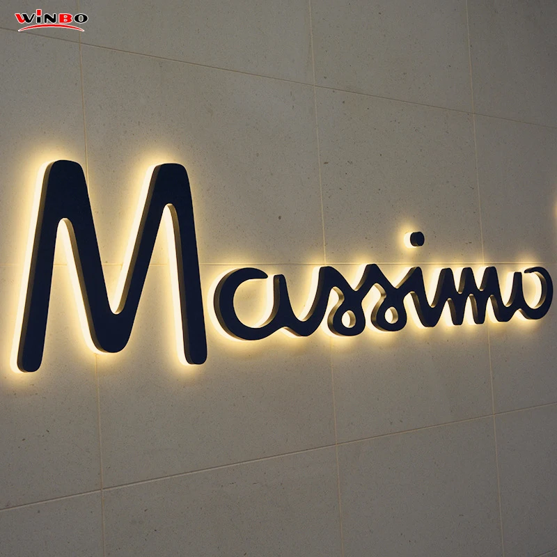  Custom Backlit Led Letter Sign Metal Outdoor Illuminated 3D Signage Channel