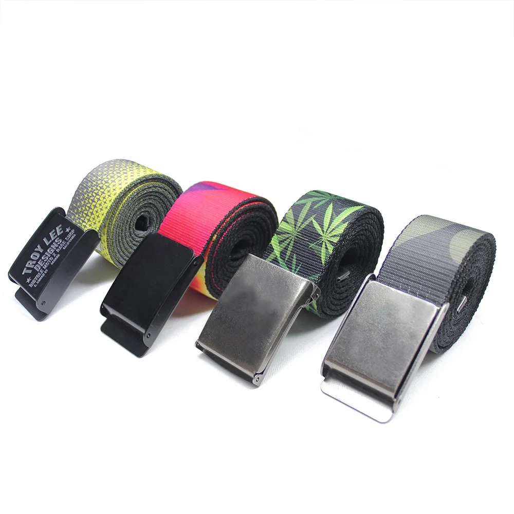 Luxury Sublimation Strong Girl Lady Kid Women Men Woven PP Polyester Nylon Custom Printed Logo Snap Canvas Fabric Belt
