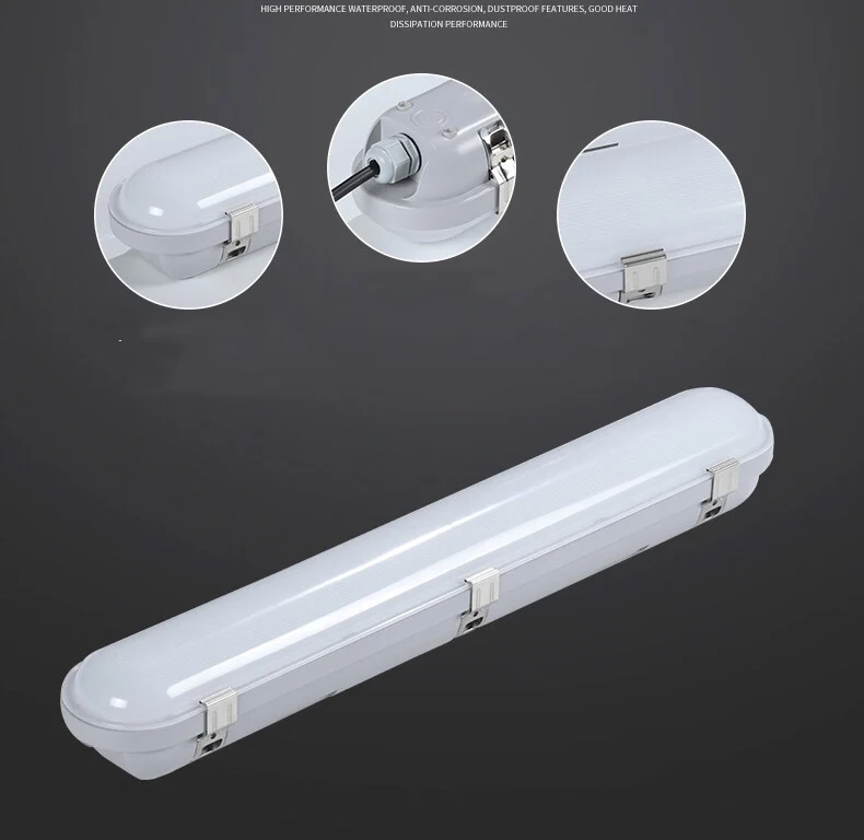 CE гаражное приспособление для защиты от пара 2ft 4ft 18W 36W IP66 LED Tri-Proof