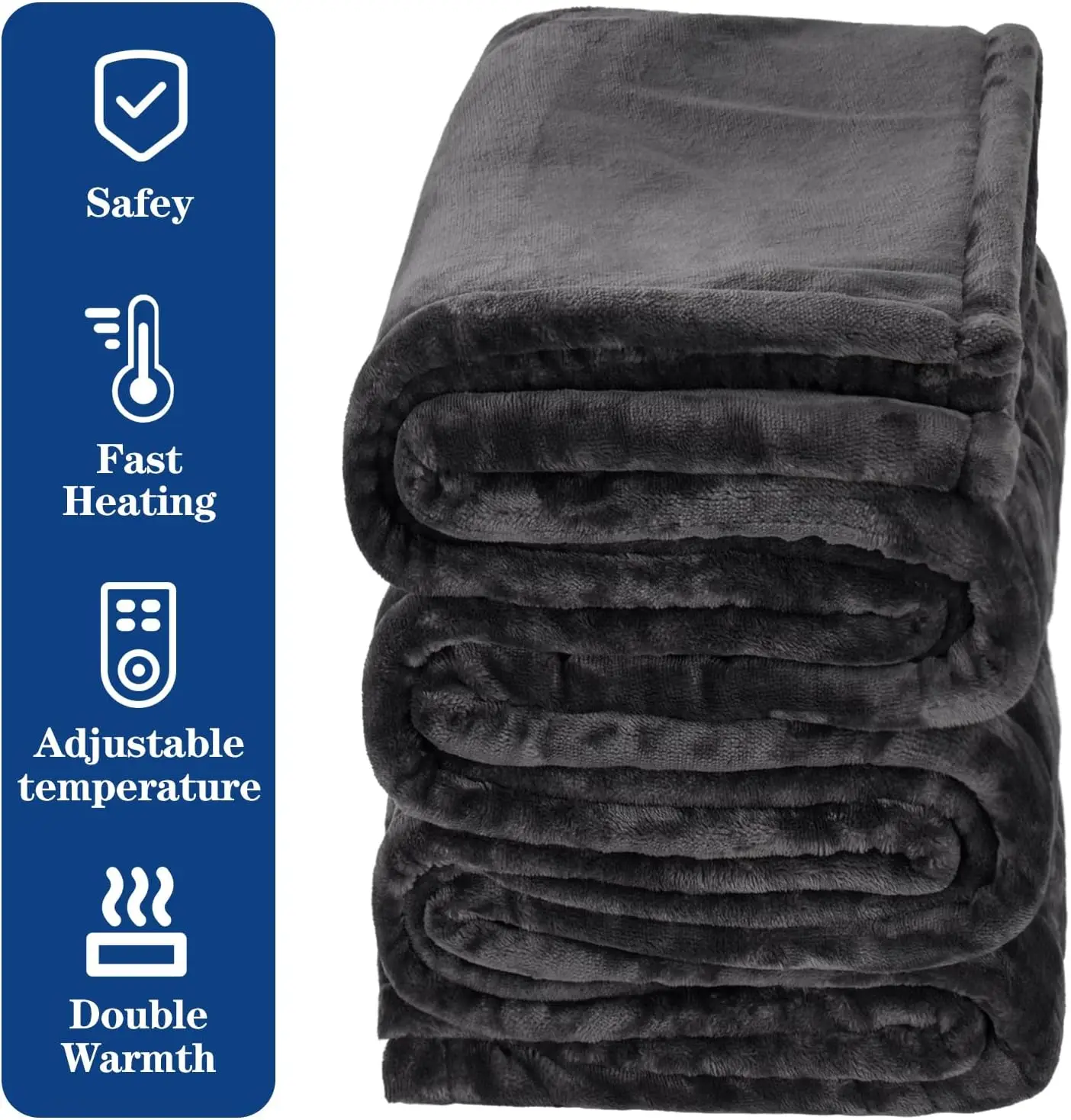 Heated Blanket Electric Throw Blankets for Office Chair 6 Heating Setting Bed Warm Flannel Heat Blanket Auto Shut Off Washable