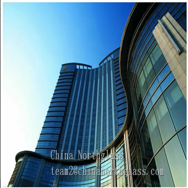 Sky Blue Lake Blue Dark Blue Royal Blue Low-e Tempered Reflective Glass for Building