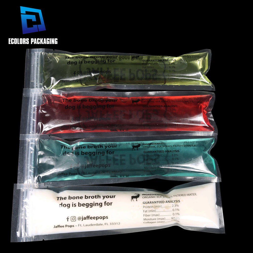 custom logo wholesale transparent heat seal frozen yogurt sticks mold packaging cube plastic popsicle ice pop bags