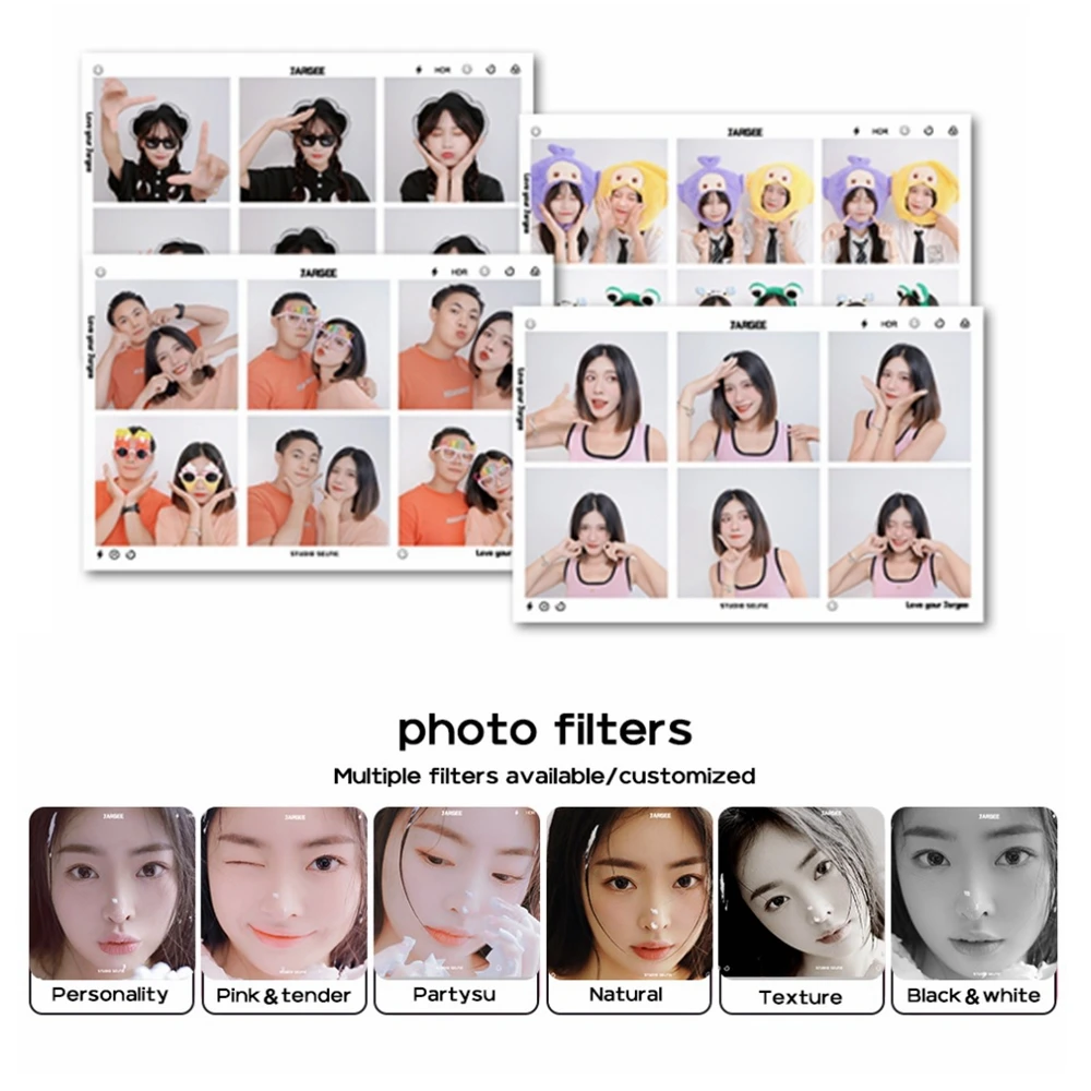 Outdoor Street Portable Photo Booth Machine Multiple Payment Method Korean Photo Booth HD Camera Photo Booth With Printer