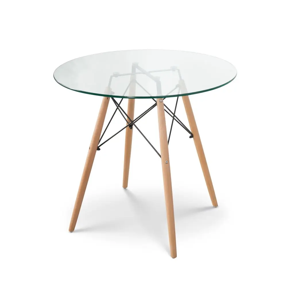 Fashion coffee table glass top round glass dining table for home use