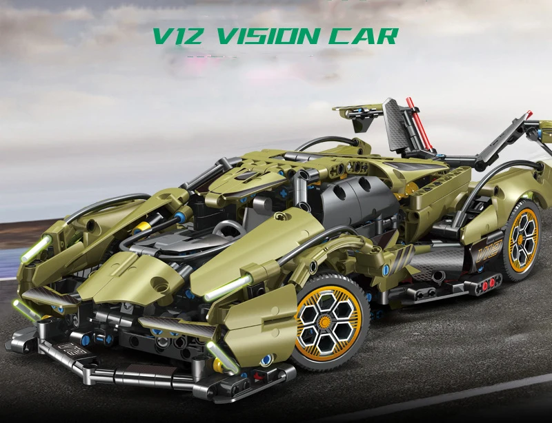 1;14 High Technic Super Racing Car Model Speed Furious Sports Car 1012pcs Building Block set Toys Kids Car assembly model