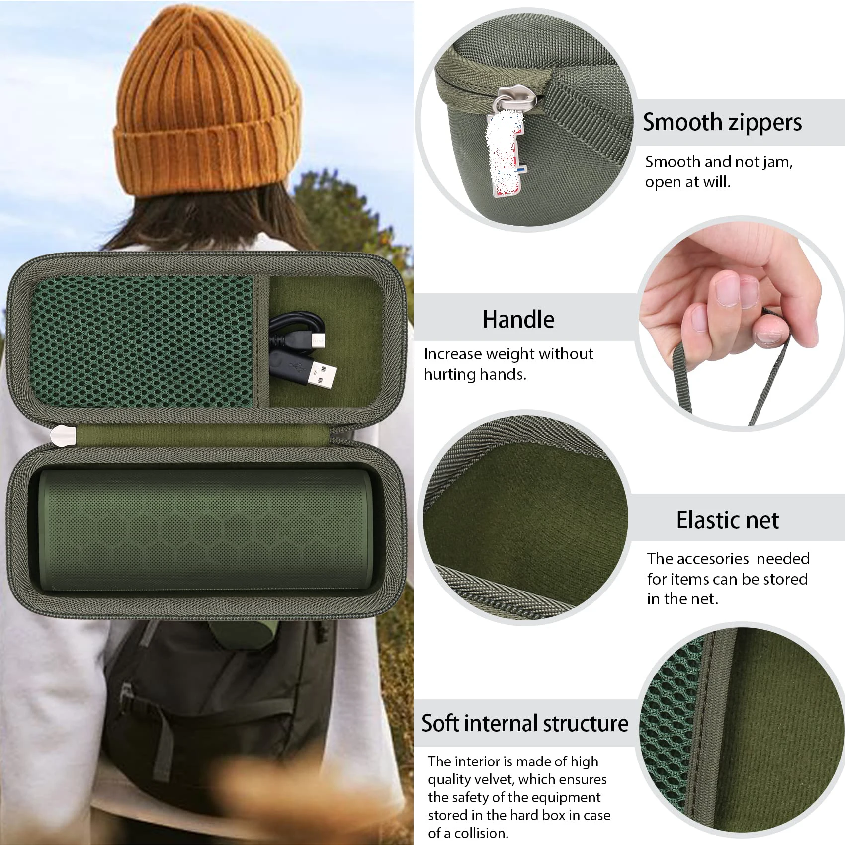 Сменный жесткий Дорожный Чехол для портативной Bluetooth-колонки с