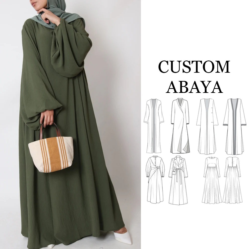 islamic Clothing supplier Wholesale OEM/ODM 2023 NEW Eid puff sleeves Abaya women muslim Long maxi dress