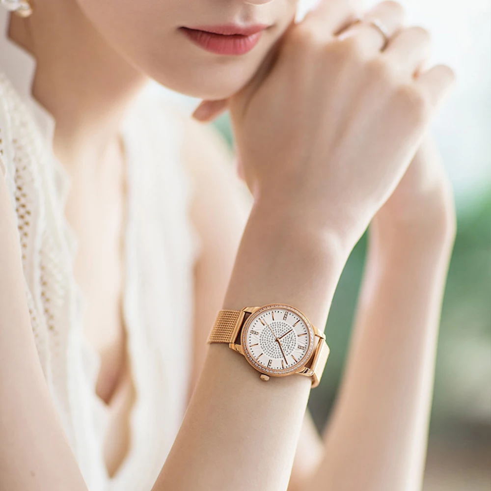 Wholesale Fashion Watches with Stainless Steel Top Brand Luxury Business diamond watch women luxury
