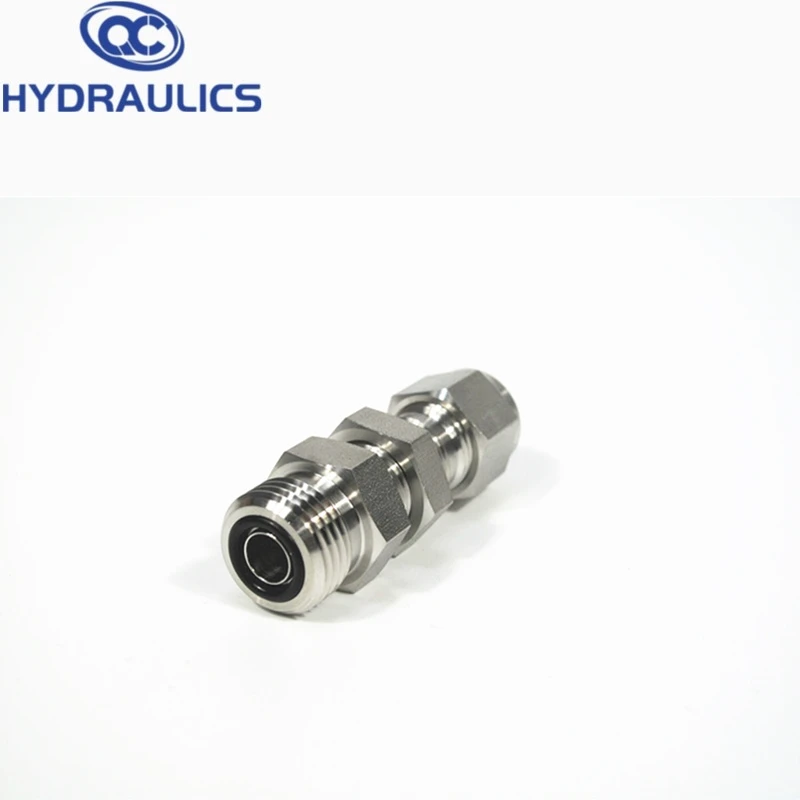 swagelok Straight Adapter Connect with Double Ferrules bulkhead tube fitting