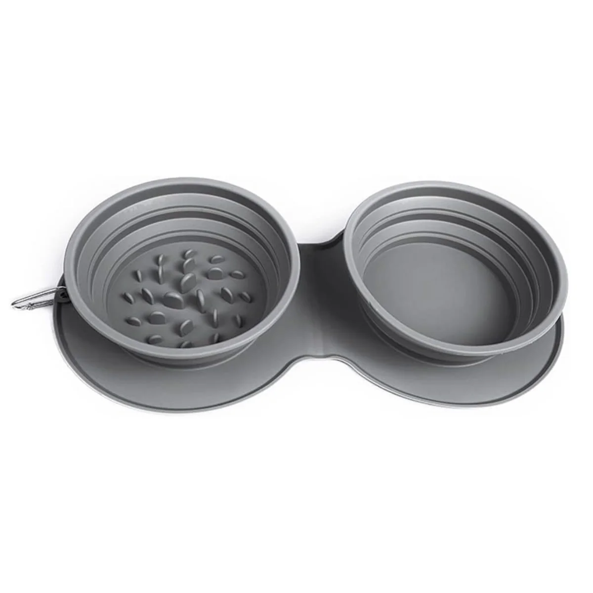 Factory Price Portable Anti-choking Collapsible 2 Combination Bowl Pet Dog Food Water Feeding Slow Feeder Travel Bowl