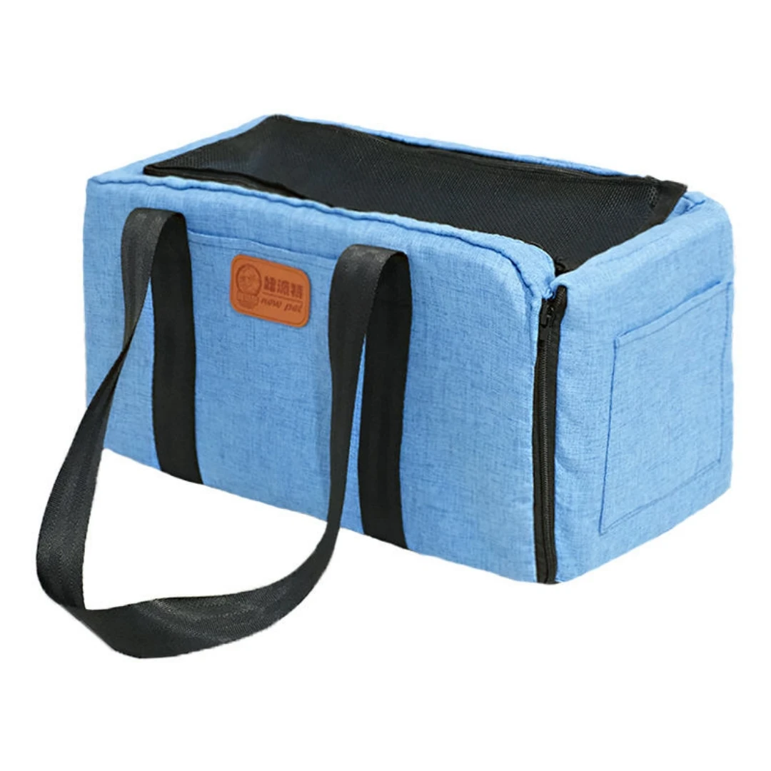 Pet travel bag luxury center control carrier linen breathable booster pet safety seats for car