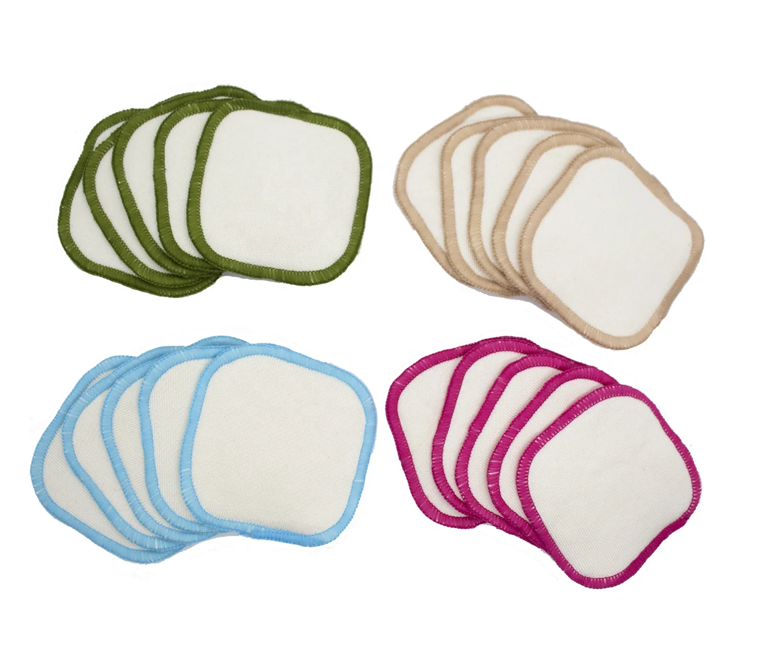 Биоразлагаемые многоразовые прокладки для снятия макияжа, квадратные косметические прокладки для ухода за кожей, удаления макияжа, органические бамбуковые хлопковые очищающие прокладки для лица