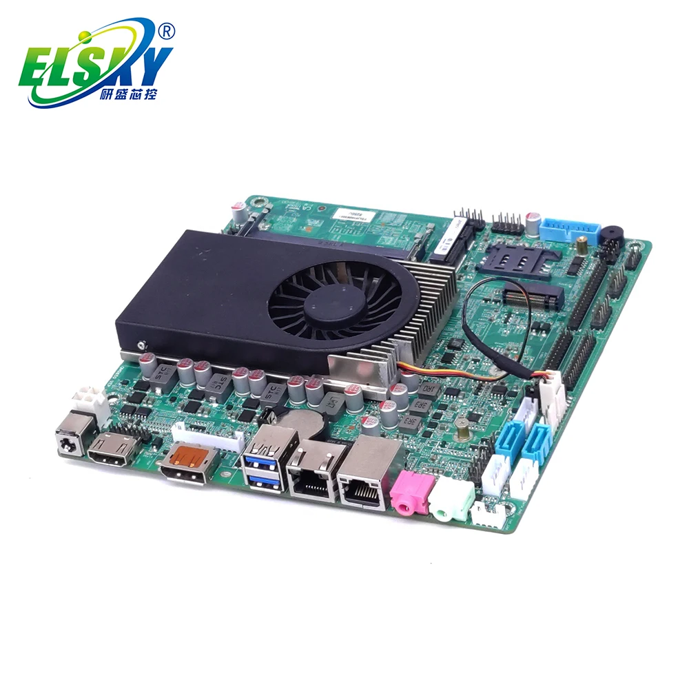 ELSKY QM9850 8th Generation Core I5 motherboard Quad Core Processor 2LAN 6COM GPIO LVDS HD-MI VGA Motherboard with Fan In-tel