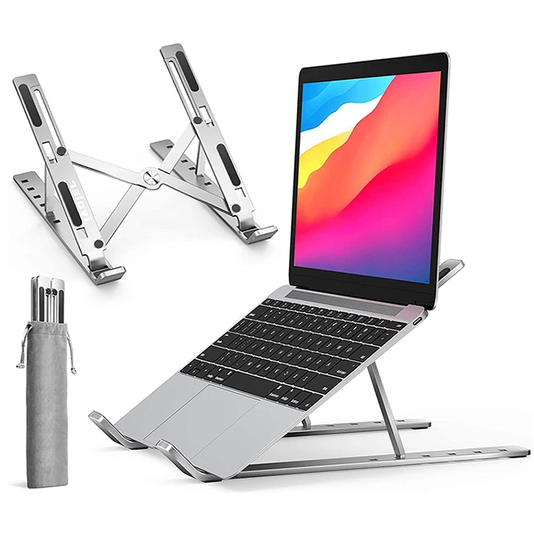 Cooling Stand Flexible Portable Laptop Riser Aluminum  Laptop Stand For Macbook