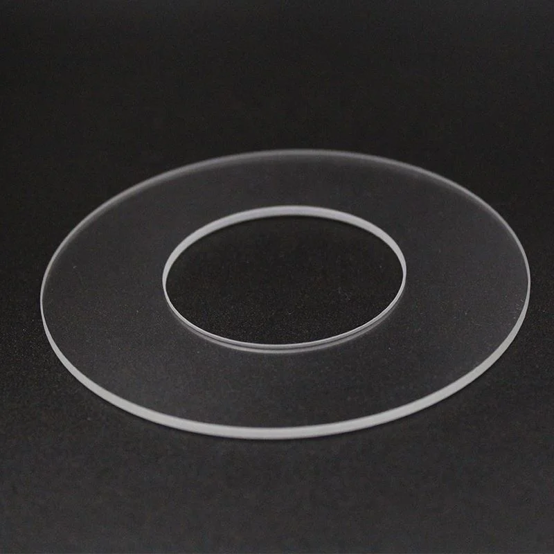 Clear sight quartz glass disc with holes for block