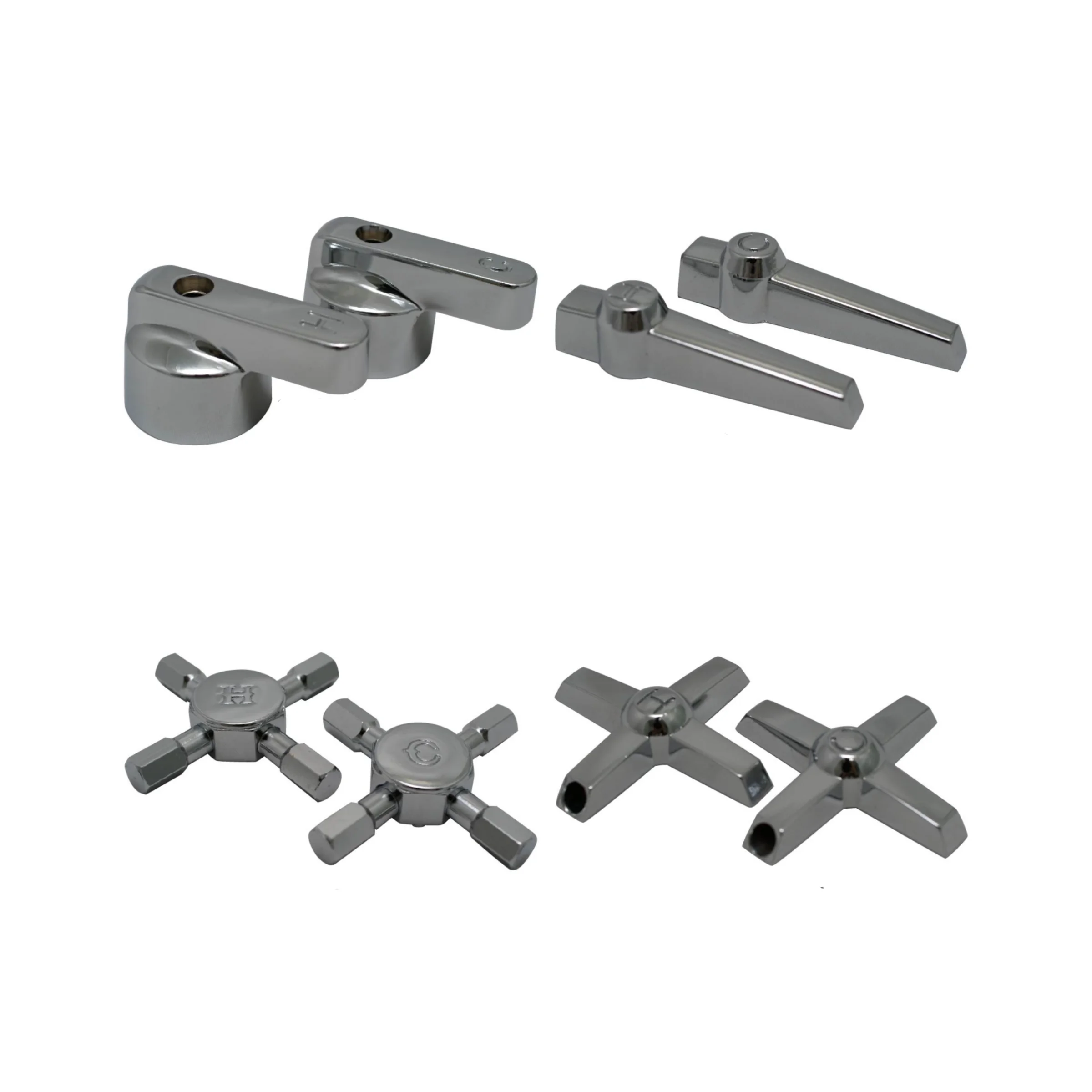 High Quality Bathroom Accessories Universal Zinc Alloy Canopy Shower Knobs Handle For Export