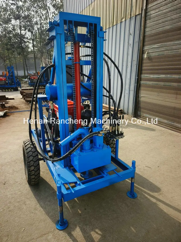 Top Selling Water Well Drilling Machine in China RCS200P Reaching Depths of 150M with Two Wheels at an Attractive Price