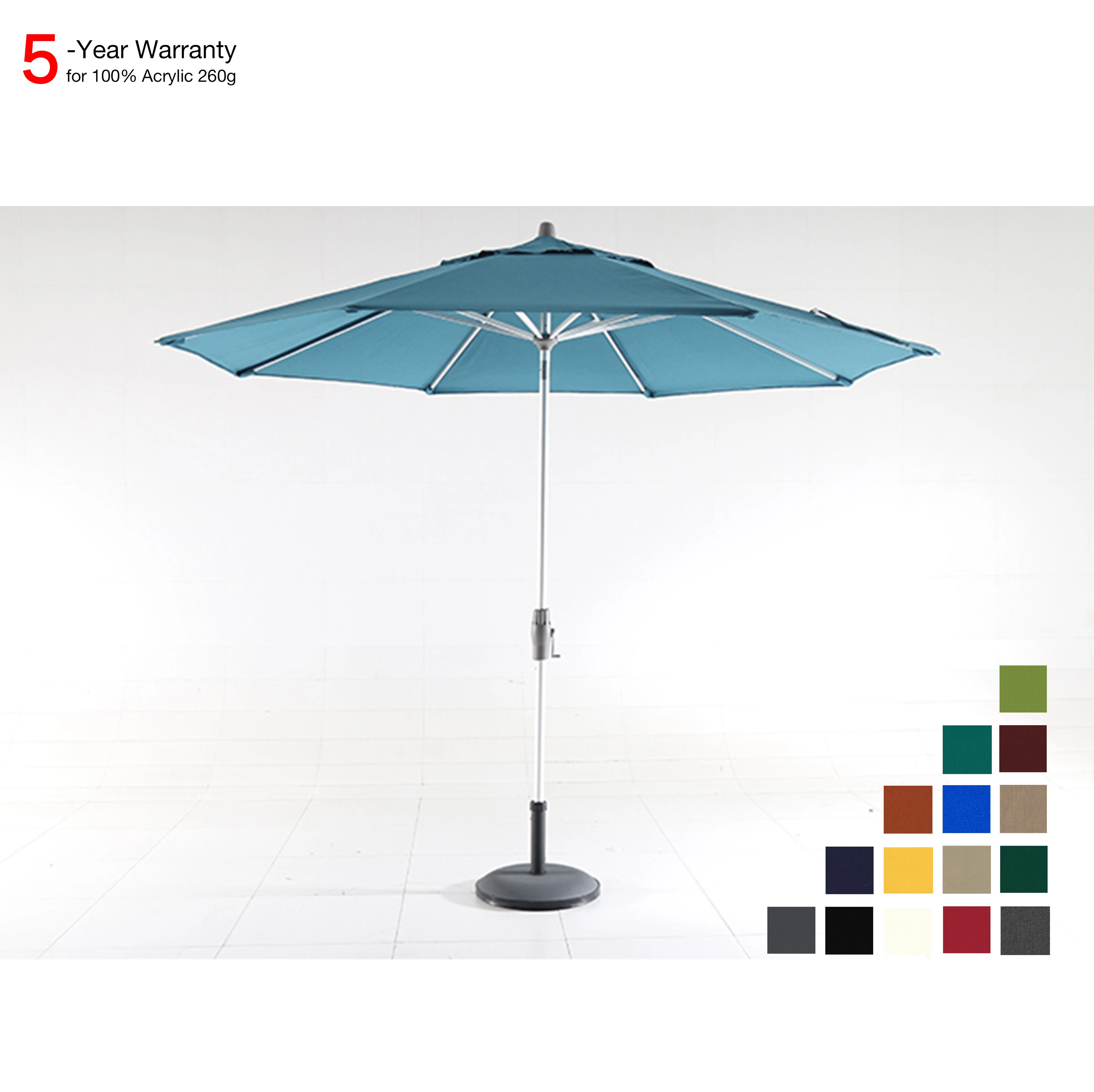 Поворотный коммерческий Высококачественный большой зонт для патио для наружной рекламы из алюминия