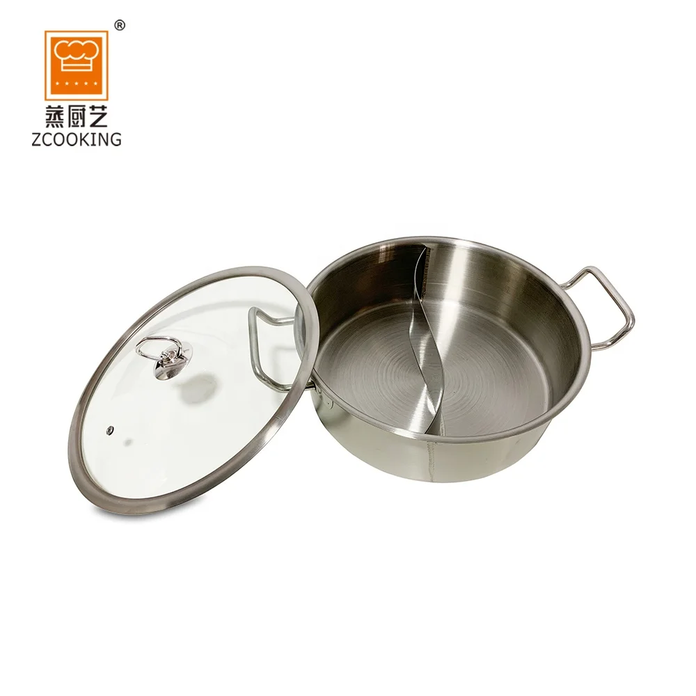 Многофункциональная кухонная утварь из изолированной нержавеющей стали, горячий горшок для приготовления пищи с 2 ручками