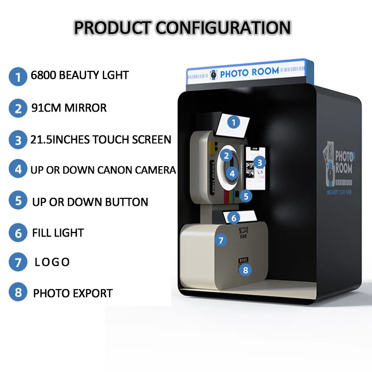 Коммерческое оборудование для селфи-фотобудки Yixile индивидуальное несколько фильтров симпатичная фотобудка отдельно