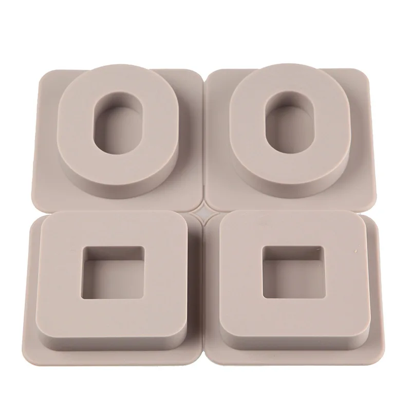 1106 4 Square Oval Hollow Aromatherapy Wax Silicone Mold DIY Epoxy Wax Brand Plaster Pendant Resin Mold