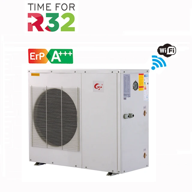 R32 full dc inverter heat pump for house heating, cooling and DHW, 6kw to 17kw, A+++,  wifi