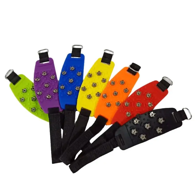 OBSHORSE 4 Studs 7 Studs Anti Slip Silicon Rubber Snow Ice Climbing Shoes Gripper Crampons Spikes For Kids