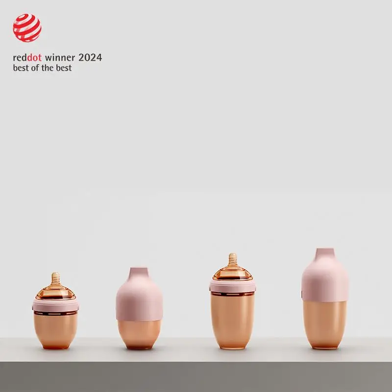 wholesale cheap price dropshipping anti drop he or she formula silicone baby feeding bottle with cover lid