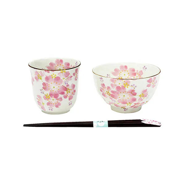 Modern tableware gift luxury tableware sets sakura festival bowl & cup set