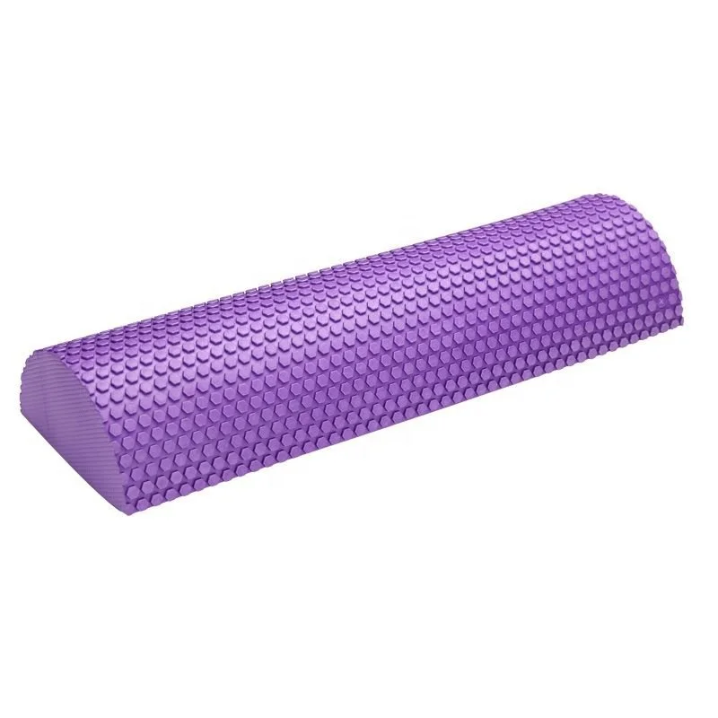 Wholesale high Density Colourful Half Round Soft EVA Foam Yoga Roller Fitness Pilates Foam Roller