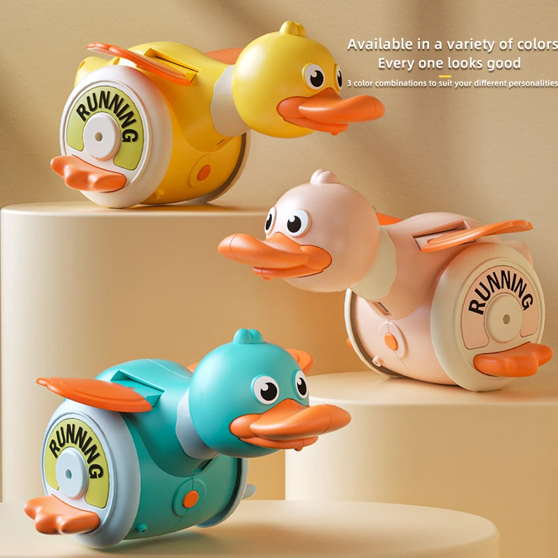 New Arrival USB Charging Rotating Duck Toy with Light Electric Spinning Sliding Musical Duck Toy