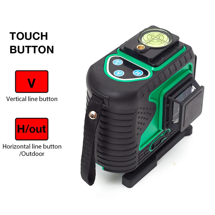 3D Beam Rotary Self-Leveling 360 Degree Horizontal&Vertical 12 Lines Laser Level  3D Green Laser Level