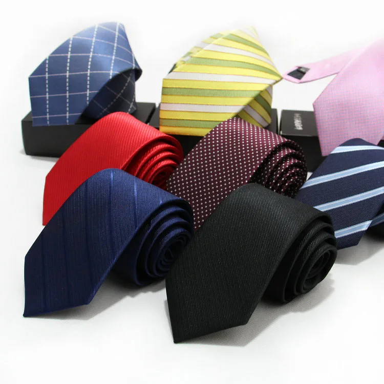 Hot Selling Multi-pattern Silk Ties Solid Woven Neck Tie For Men Custom Colorful Glossy Stripe Polyester Corbatas Para Hombres