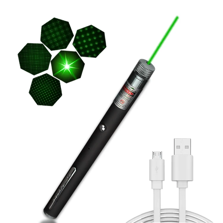 USB102 Rechargeable Green Light 532nm Laser pointer Red 650nm laser target pointer