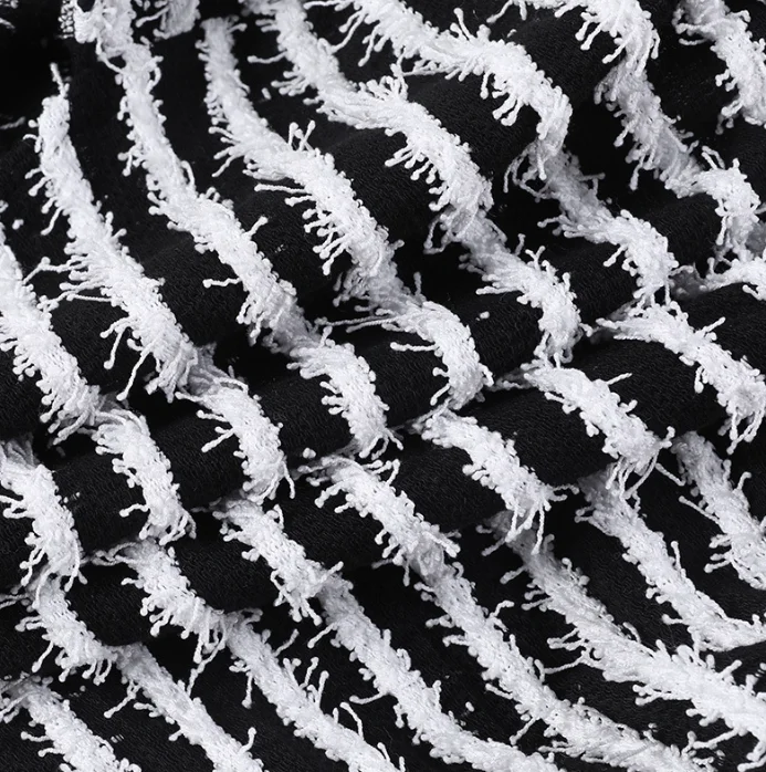 2023 fashion streetwear Woolen white black Contrast shorts hot girls casual sexy high waist Stripe Drawstring women shorts