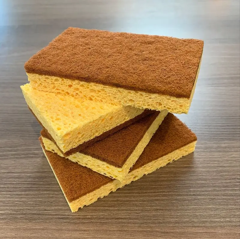 Полностью натуральная Кокосовая шелуха биоразлагаемая губка для мытья посуды без отходов