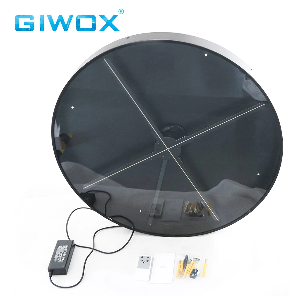 Giwox New Arrival Factory Price Waterproof 75W 3D Hologram Led Advertising Fan Wifi Control 1080*1080 Resolution For Outdoor