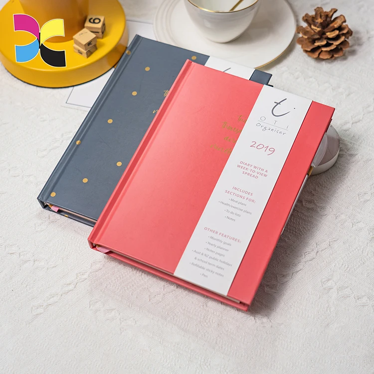 Recycled paper journal notebook custom logo diary notebook wedding planner