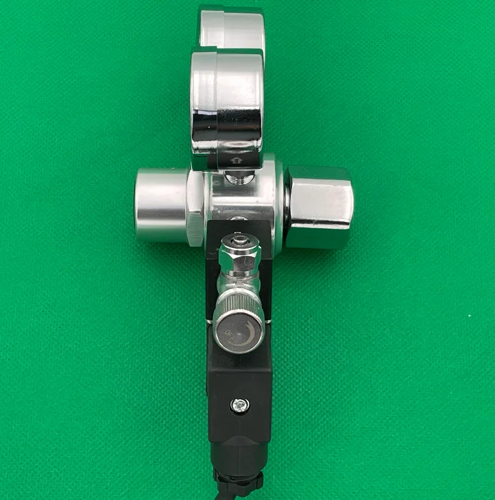 Customized Dual Gauge Aquarium Co2 Regulator With Check Valve Bubble Counter Magnetic Solenoid Valve