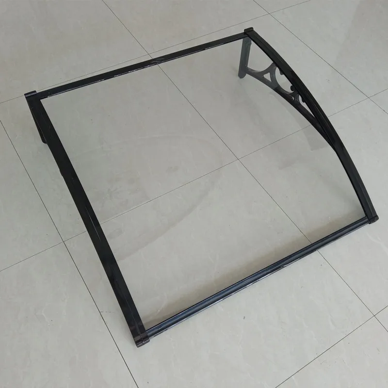 high tensile solid polycarbonate sheet door awning for residential application