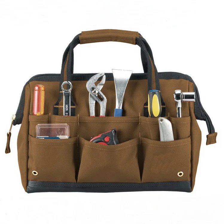 Heavy Duty Multi Pockets Tool Kits Storage Carry Bag Organizer Custom Large Tool Bag for Electrician Technician