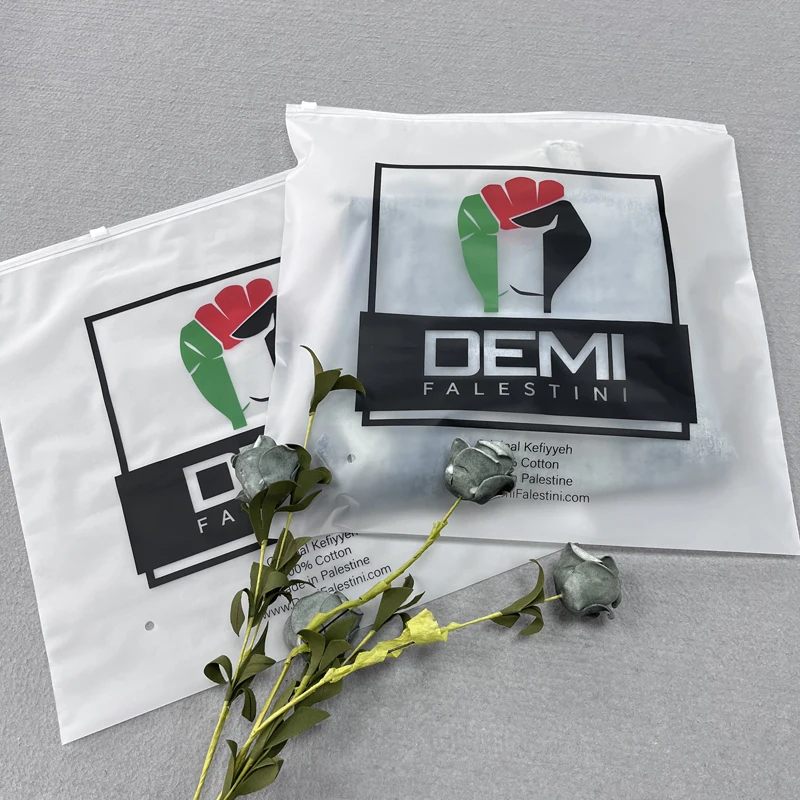 Custom Printed Ziplock Bags For Clothes Tshirt Reusable EVA Frosted Zipper Plastic Poly Packaging Bags For Swimwear Bikini