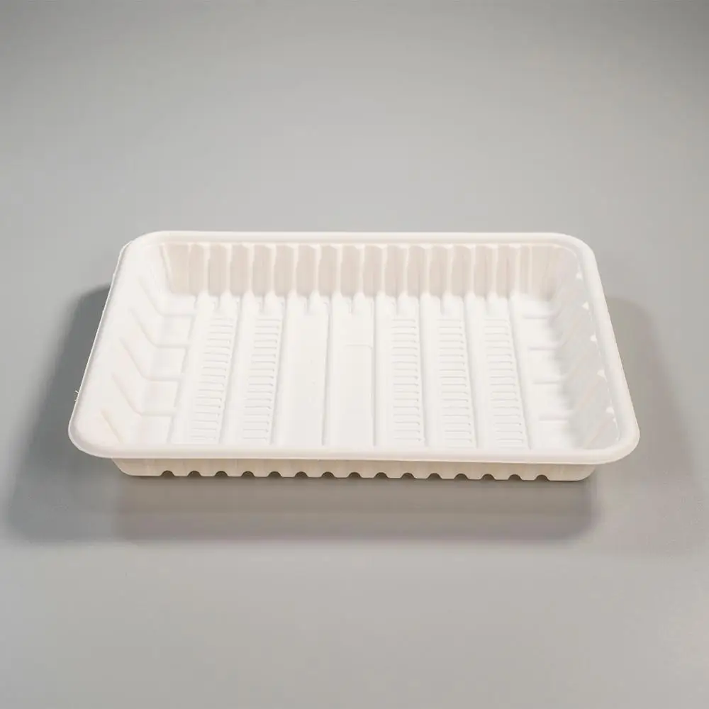 
Hot selling biodegradable cornstarch meat packing tray for supermarket 