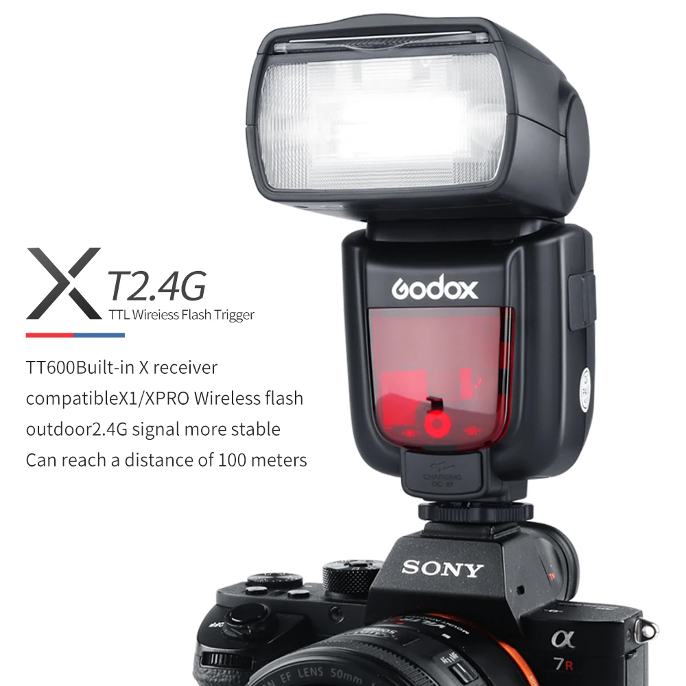Беспроводная вспышка Godox TT600 2 4G GN60 с триггером Xpro для Canon Nikon Sony Pentax Olympus