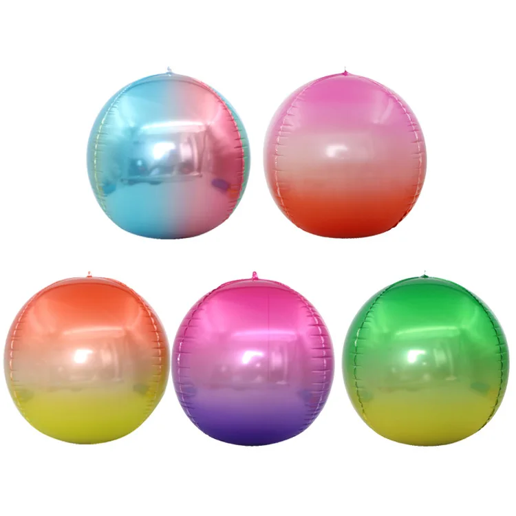 
New Balloon 4D Sphere Foil Balloon 22 Inch Pure Color Aluminum Round Circle Ballon 4D Foil Balloon for Party Wedding Decoration 